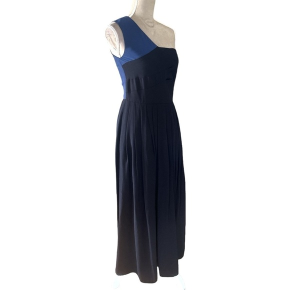 Slate & Willow Blue and Black One-Shoulder Maxi Dress - Picture 9 of 11
